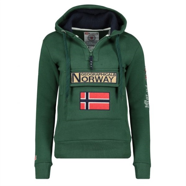 Geografisk Norge Sudadera De Mujer Gymclass Verde Oscuro Rosa Geografisk Norge Sudadera De Mujer Gymclass Verde Oscuro Rosa