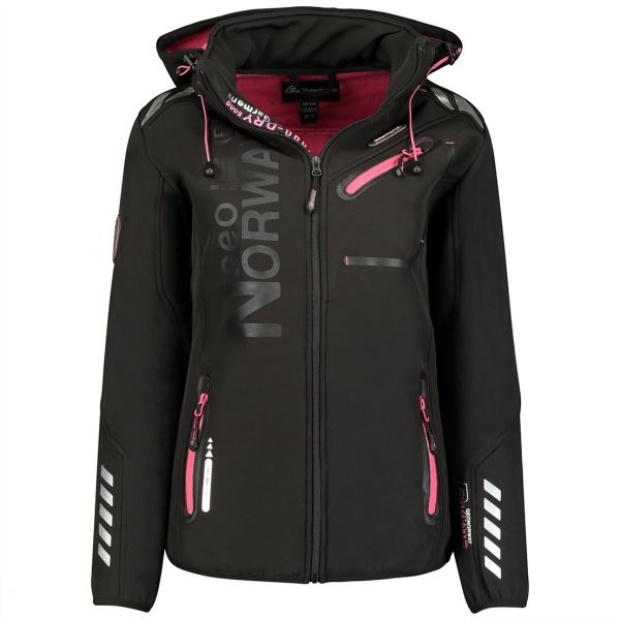 Geografisk Norge Chaqueta Softshell De Mujer Reine Negro / Llamativo Rosa Rosa Geografisk Norge Chaqueta Softshell De Mujer Reine Negro / Llamativo Rosa Rosa